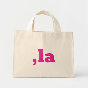 Bolsa Tote Mini Comma La Kamala Harris - design de texto personali