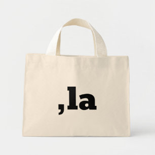 Bolsa Tote Mini Comma La Kamala Harris - design de texto personali