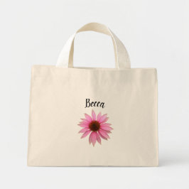 Bolsa Tote Mini Coneflower Roxo Brilhante Personalizado