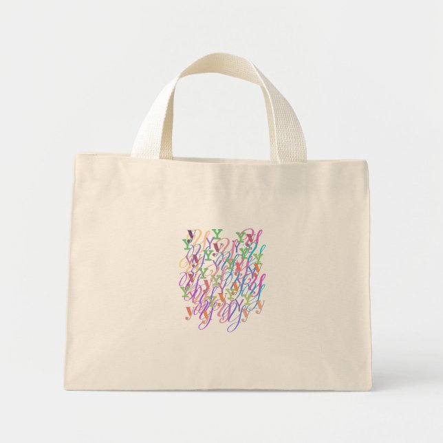 Bolsa Tote Mini Confete de Letra "Y" (Frente)