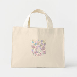 Bolsa Tote Mini Confete de Letras "B"