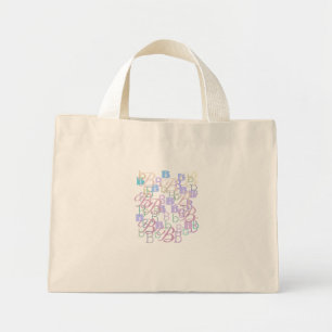 Bolsa Tote Mini Confete de Letras "B"