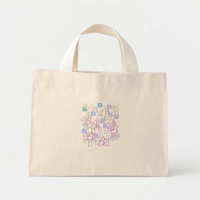 Bolsa Tote Mini Confete de Letras "B" (Frente)