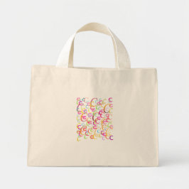 Bolsa Tote Mini Confete de Letras "C"