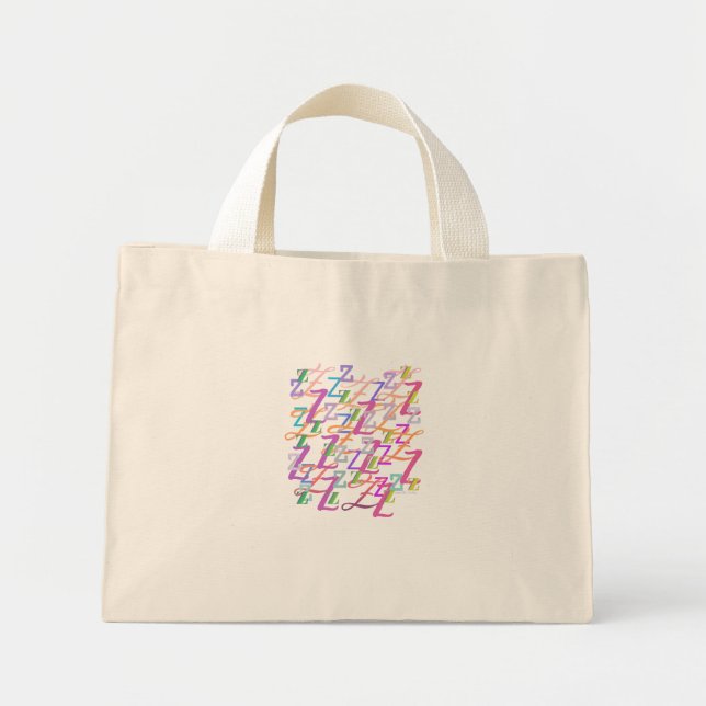 Bolsa Tote Mini Confete de Letras "Z" (Frente)
