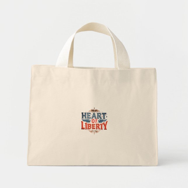Bolsa Tote Mini Coração da Liberdade (Frente)