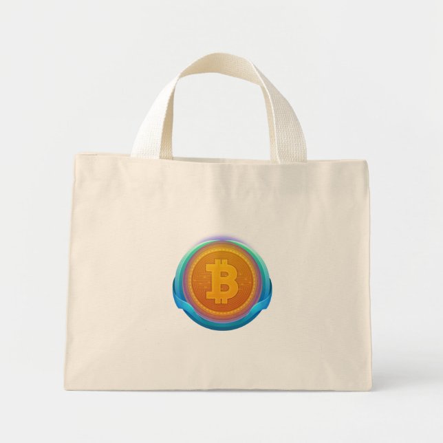 BOLSA TOTE MINI CRYPTOCURRENY BITCOIN (Frente)