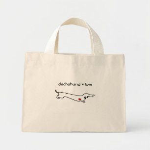Bolsa Tote Mini Dachshund = Amor