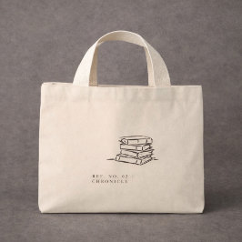 Bolsa Tote Mini Dark Academia – Arte de Livro Vintage | Presente p