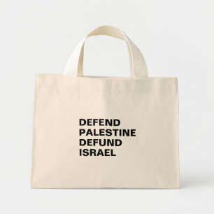 Bolsa Tote Mini Defender Palestina Destituir Israel - Anti-Israel