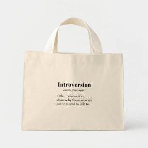 Bolsa Tote Mini Definição da introversão