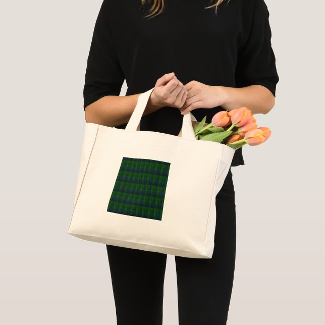 Bolsa Tote Mini DESENHAR MODERN-abstrato em mosaico verde-oliva Mi (Frente (produto))