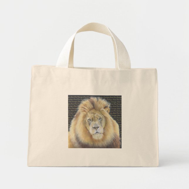 Bolsa Tote Mini Desenho de leão (Frente)