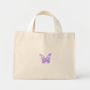 Bolsa Tote Mini design de arte de borboleta fofa