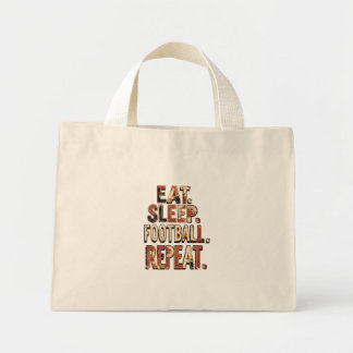 Bolsa Tote Mini Design de Fã de Futebol Vintage | Gráfico de Futeb