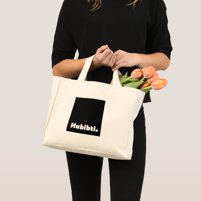 Bolsa Tote Mini Design de texto Habibti (Frente (produto))