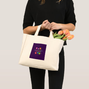 Bolsa Tote Mini Design de Tipografia da Mamãe, Arte de Texto de Ci