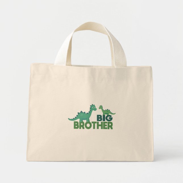 Bolsa Tote Mini Design dos irmãos Dinossaur (Frente)
