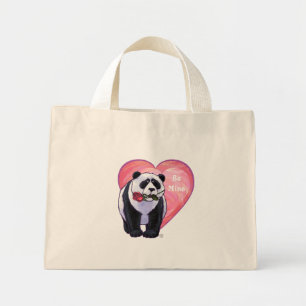 Bolsa Tote Mini Dia de os namorados do Urso de Panda