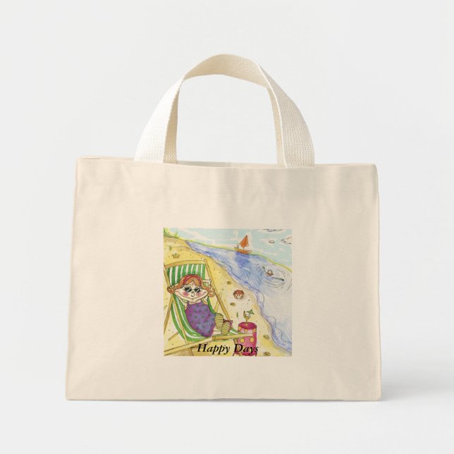 Bolsa Tote Mini Dias felizes (Frente)