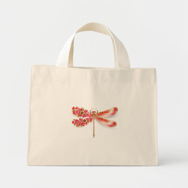 Bolsa Tote Mini Dragonfly com joalheria sakura (Frente)