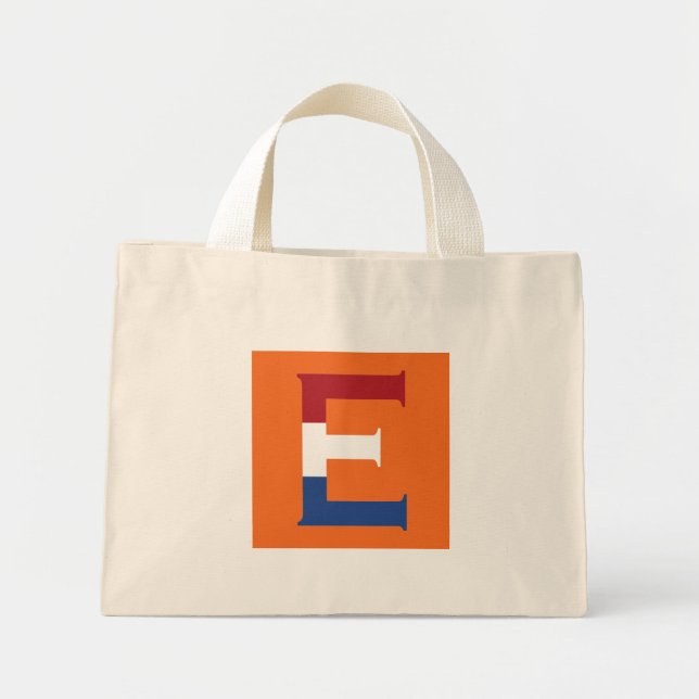 Bolsa Tote Mini E Monograma sobreposto no Sinalizador NLD no ttcnt (Frente)