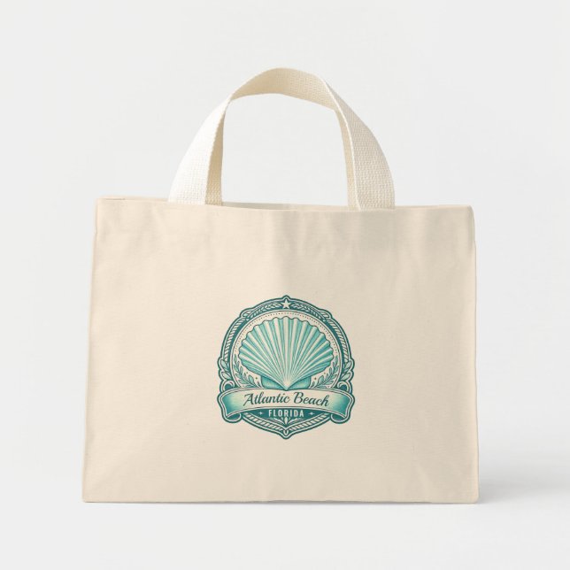 Bolsa Tote Mini Emblema Costeiro de Atlantic Beach FL (Frente)