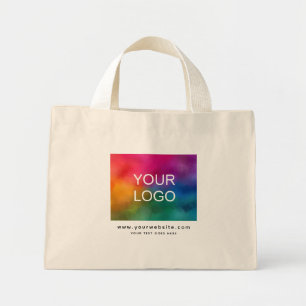 Bolsa Tote Mini Endereço do site Enviar logotipo Modelo natural