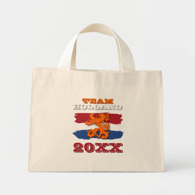 Bolsa Tote Mini Equipe do Leão Laranja de Bandeira Holandesa Perso (Frente)