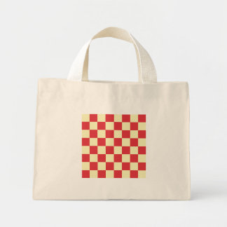 Bolsa Tote Mini Estilo Rústico Vermelho Xadrez