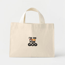 BOLSA TOTE MINI ESTOU EM FOGO POR DEUS.