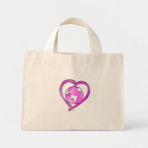 Bolsa Tote Mini EU AMO A TERRA (Rosa)