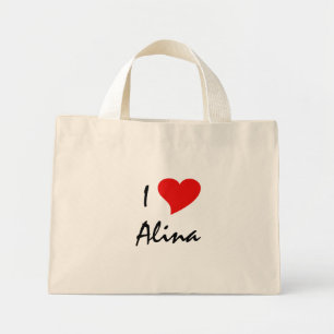 Bolsa Tote Mini Eu amo Alina mim