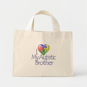 Bolsa Tote Mini Eu Amo Meu Irmão Autista