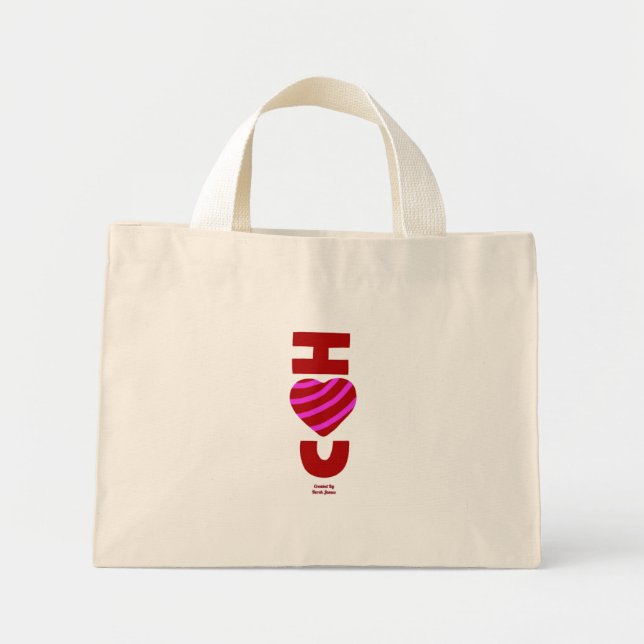 Bolsa Tote Mini Eu Te Amo Um Pequeno Saco De Tote (Frente)