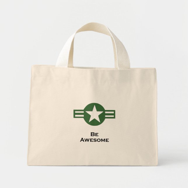 Bolsa Tote Mini EUA Be Awsome Green (Frente)