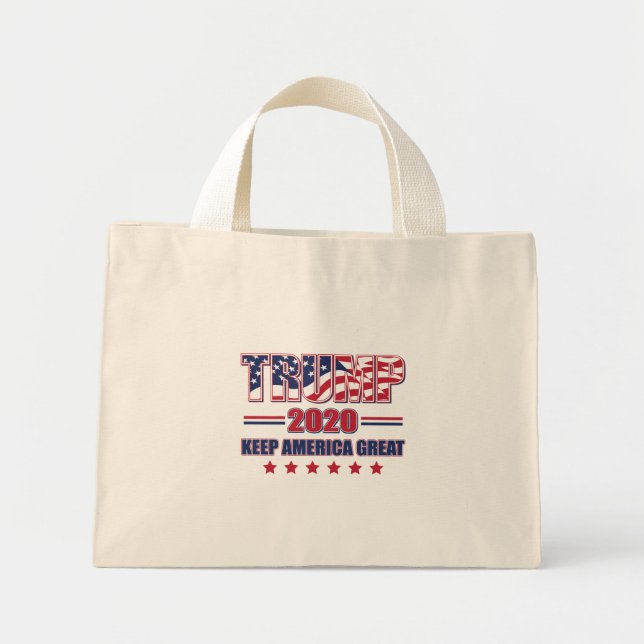 Bolsa Tote Mini Excelente Trump 2020 Keep America (Frente)