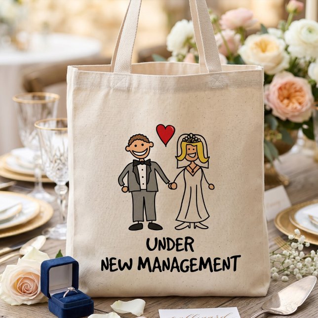 Bolsa Tote Mini Favor de Recepção de Casamento Sob Nova Administra (Criador carregado)
