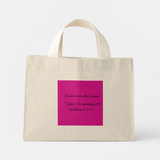 Bolsa Tote Mini fé, mulheres, beleza (Verso)