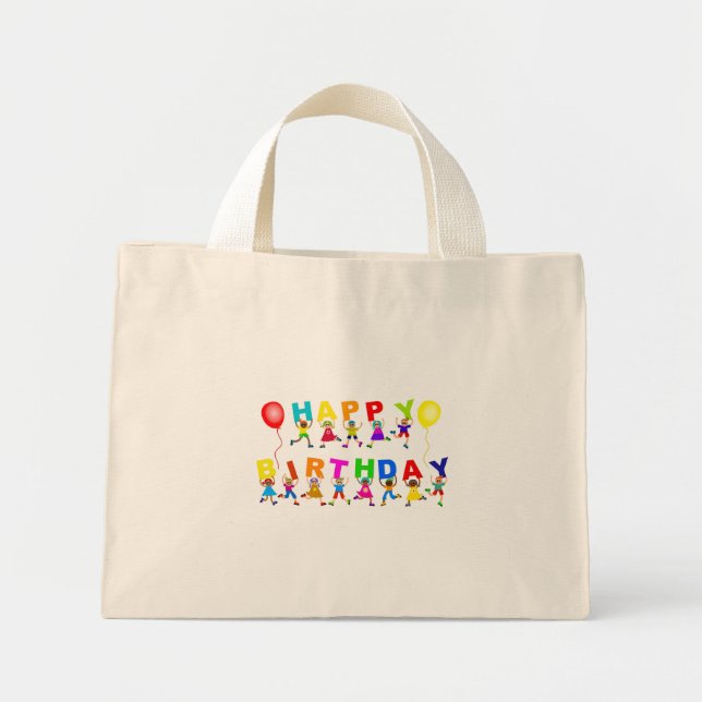 Bolsa Tote Mini Feliz aniversário (Frente)