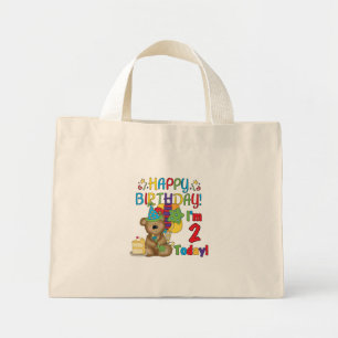 Bolsa Tote Mini Feliz aniversário Camisetas de segundos e present