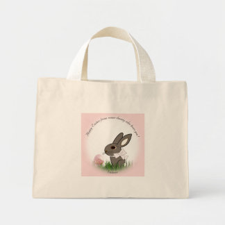 Bolsa Tote Mini Feliz Páscoa de algum coelho que te ama! Coelho