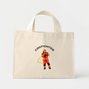 Bolsa Tote Mini Feuerwehrmann no quarto Einsatzkleidung Mini Stoff