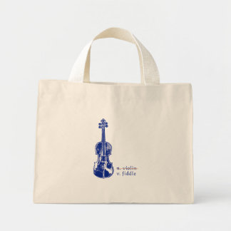 Bolsa Tote Mini Fiddle Not Violin Bluegrass Country Music Gift