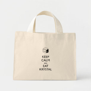 Bolsa Tote Mini Fique calmo e coma Krystal