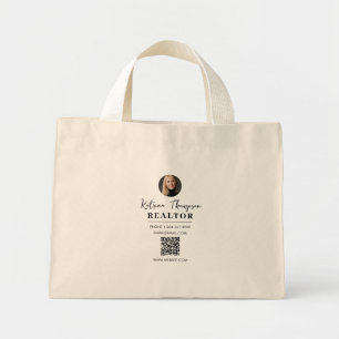 Bolsa Tote Mini Foto de troca de presente do agente imobiliário do