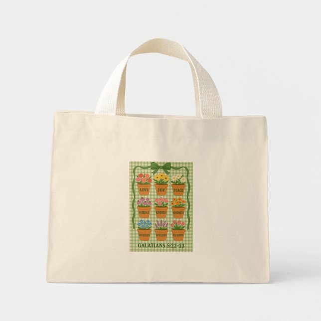 Bolsa Tote Mini Fruta Verde do Espírito (Frente)