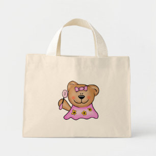 Bolsa Tote Mini Garota Bonita Urso de Teddy Rosa