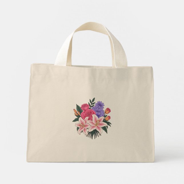 Bolsa Tote Mini Gorgeous Bouquet (Verso)