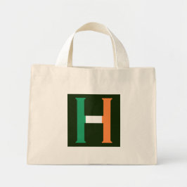 Bolsa Tote Mini H Monograma sobreposto à Irish Flag ttcnt